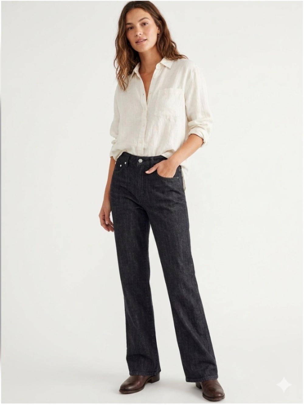 Pilcro by Anthropologie High Rise Bootcut Jeans with Sheen Black Size 29
